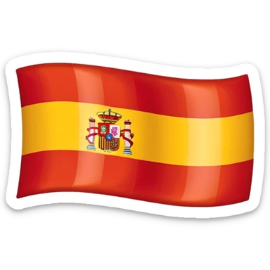 Spain flag with a slight 3D effect sticker