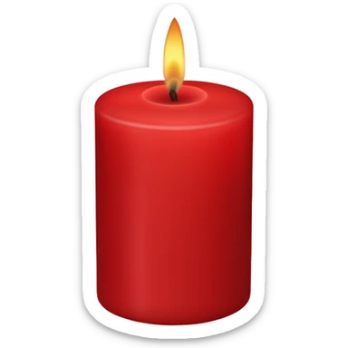 Decorative Wax Candle red sticker