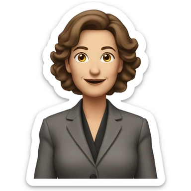 A politician brown hair girl thats like old maybe 57  sticker