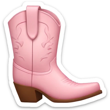 Pale pink cowboy boot sticker