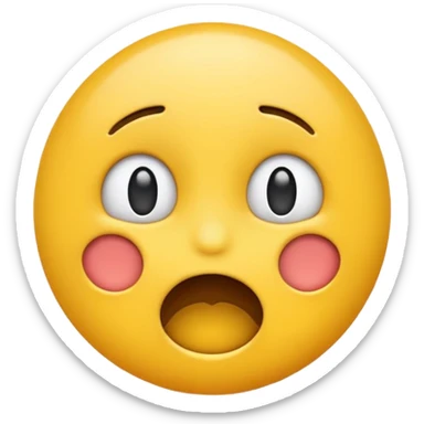 Basic emoji cringing sticker