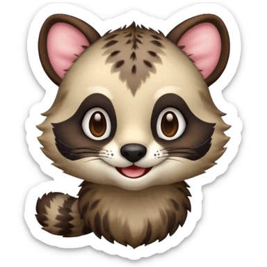 civet emoji with delicious face sticker