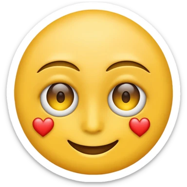 Emoji with only one eye. In that eye , there is ❤️ sticker