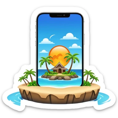 iPhone 14 Pro with Dynamic Island, sleek design sticker