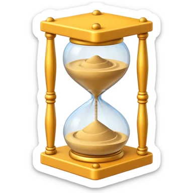 sand clock 3d sticker