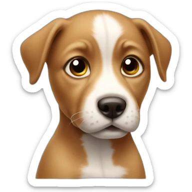 baby dog with snot in the nose sticker