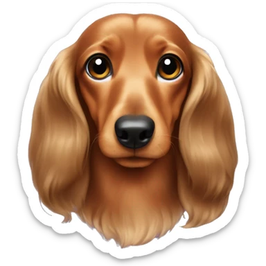 i want long haired mini daschund sticker