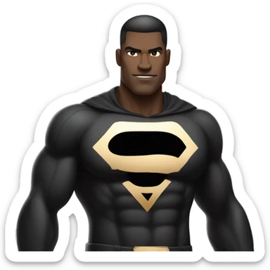 Black superman sticker