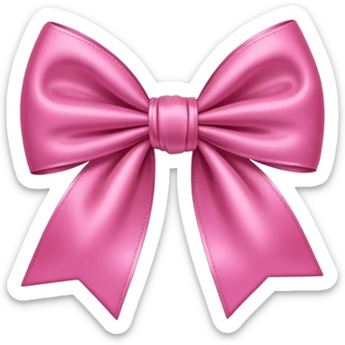 Pretty pink bow emoji sticker