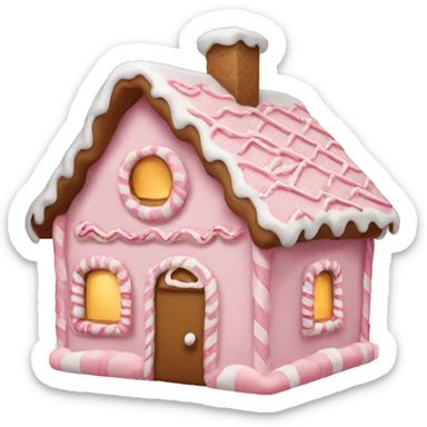 Light pink gingerbread house sticker
