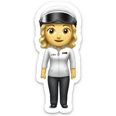 porsche 356 speedster driver woman  sticker