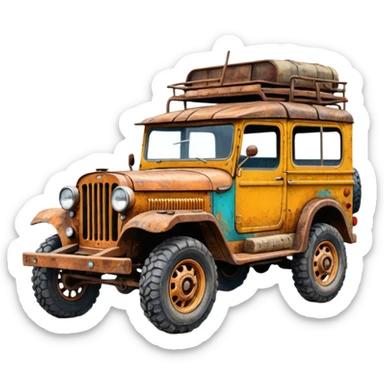 Off-road gypsy car drawing sticker