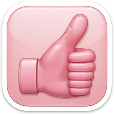 Blush Pink thumbs up sticker