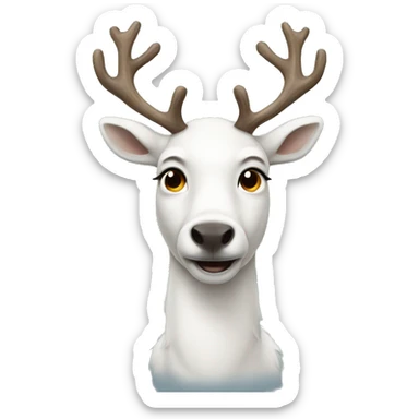 white-reindeer sticker