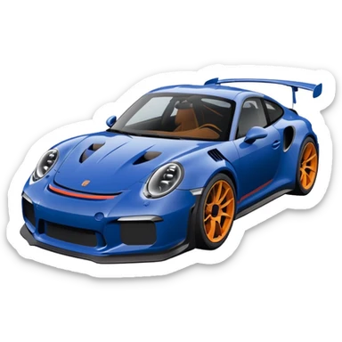 porsche 911 gt3 rs navy blue sticker