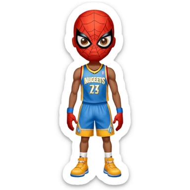 Spider-Man Denver Nuggets shorts sticker