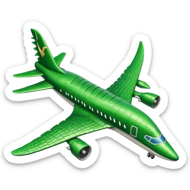 Hazme un avión con cabeza de cocodrilo sticker