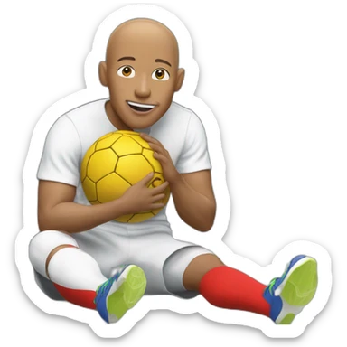 Mbappé qui mange un caillou sticker