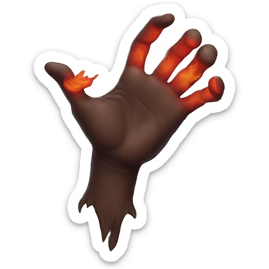 demon emoji with 🤙 hand sticker