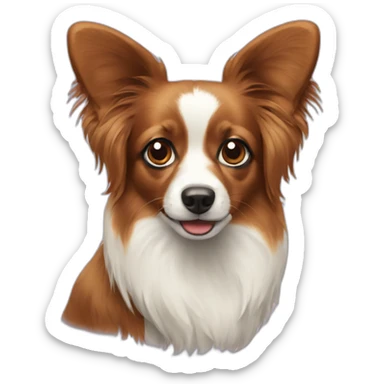 Papillon dog sticker