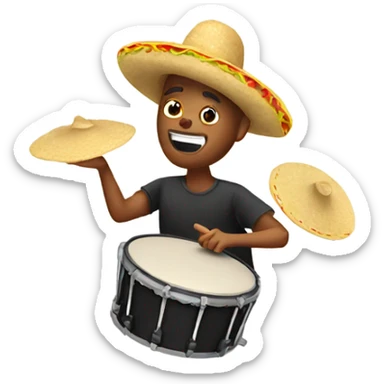Taco drumming sticker