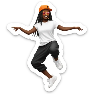 Dancers of hip-hop  sticker