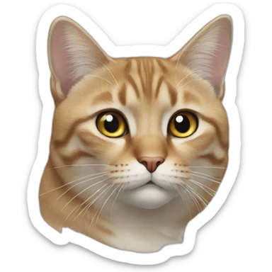 Un chat qui dit huh sticker