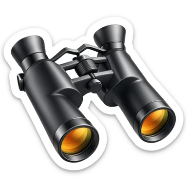 binoculars with shine sticker
