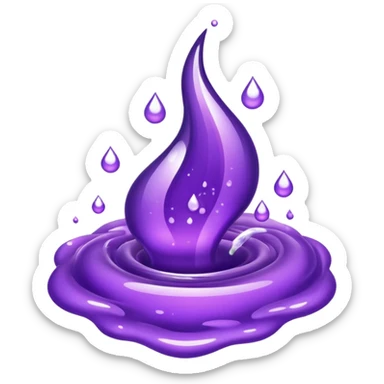 glitter purple remedy sticker