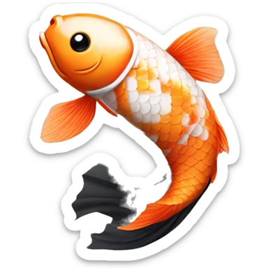 Koi fish wearing a black tutu  sticker