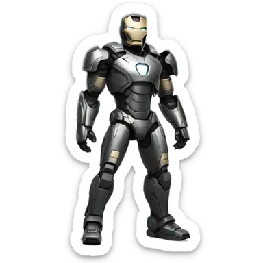 war machine full-body in ironman, front view sticker