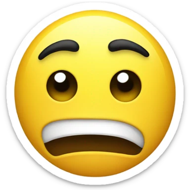 raising 1 eyebrow yellow face sticker