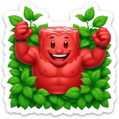 Kool Aid Man bursting through a green wall sticker