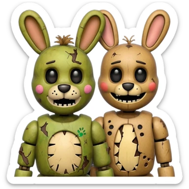 Freddy and springtrap sticker