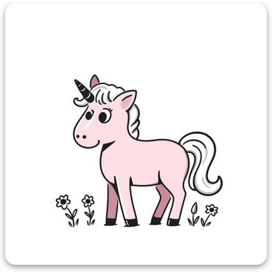 A beautiful pinkish unicorn sticker