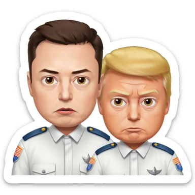 Elon musk and Donald trump thieves sticker