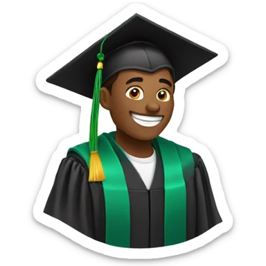 graduado riendo sticker