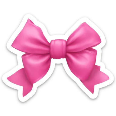 Pink bow sticker