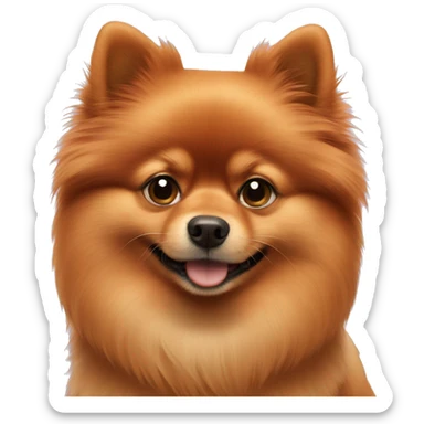 The red-haired Pomeranian sticker