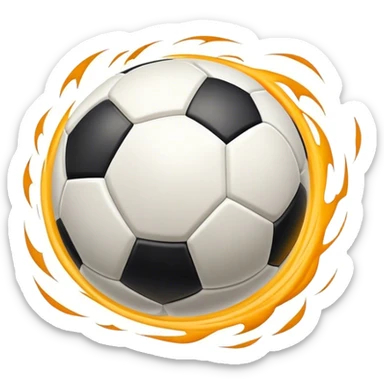 Cinematic Realistic image of an AFL ball captured mid-flight with dynamic motion blur and finely detailed rugged textures, set under dramatic stadium lighting that evokes high-energy athleticism sticker