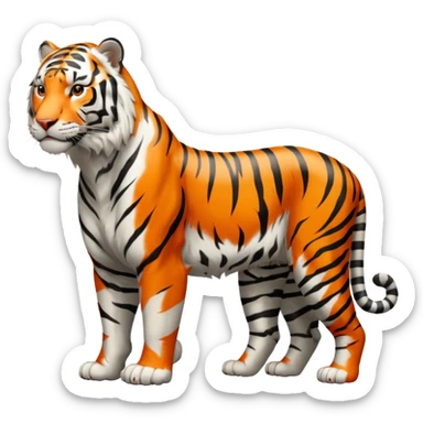 White tiger fullbody sticker