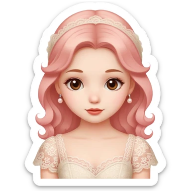 Cute coquette girl sticker