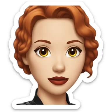 scarlett johansson black widow sticker
