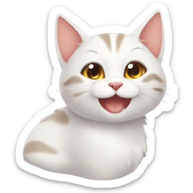 cute cat smile to sirin sticker