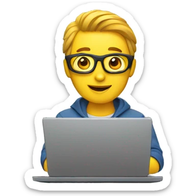 Video editor with laptop  sticker