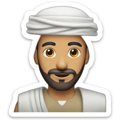 arab man with beard sticker