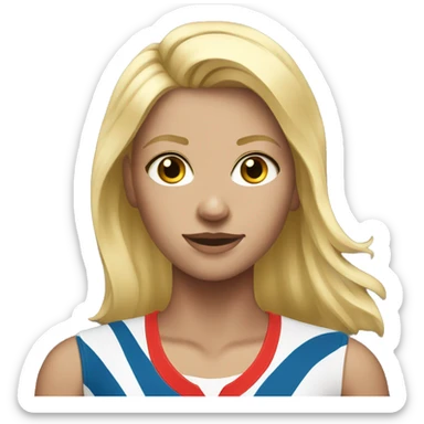 blonde girl sportswomen  sticker