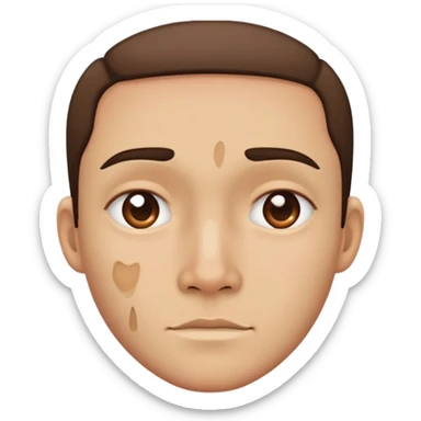 facial scar across cheek sticker