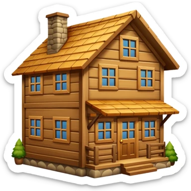 biggest wood house sticker