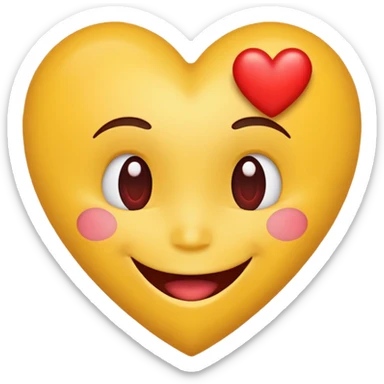 smiling face thank you love sticker